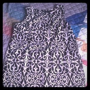 Work wear Black and white dress.